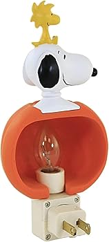 スヌーピー　ウエルカムライト Roman Snoopy in Jack-O-Lantern Swivel Plug Night Light 7